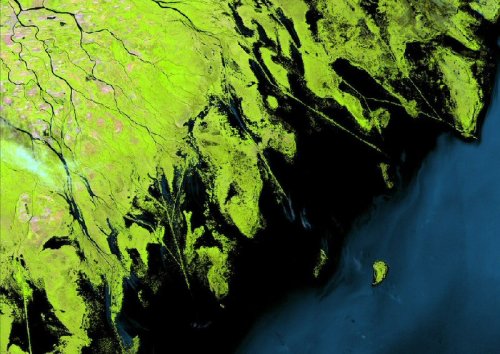 ���������� ����� �� �������� Landsat 7