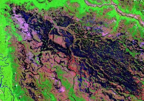 ���������� ����� �� �������� Landsat 7