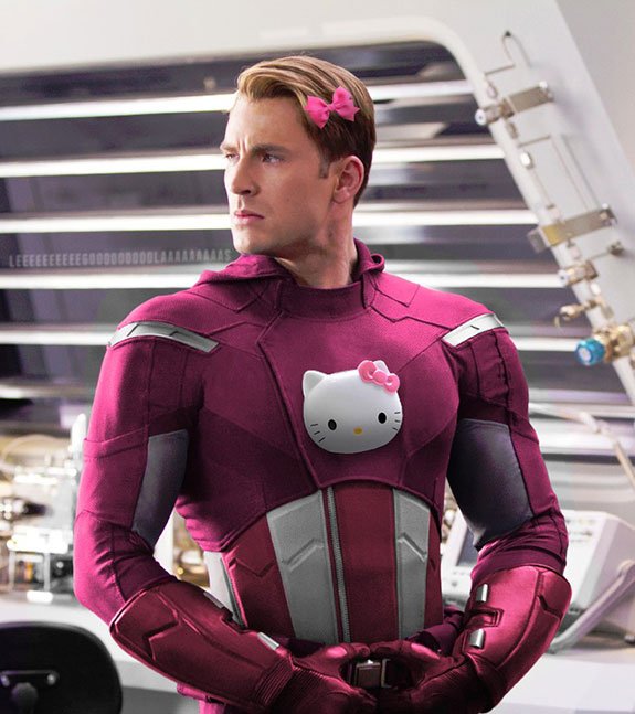 Знаменитые супергерои в стиле а-ля Hello Kitty (12 фото) Знаменитые супергерои в стиле а-ля Hello Kitty (12 фото)